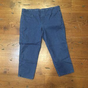 Style & Co Denim Capri Jeans with elastic waist band (Size 16) - Waist 36/38"